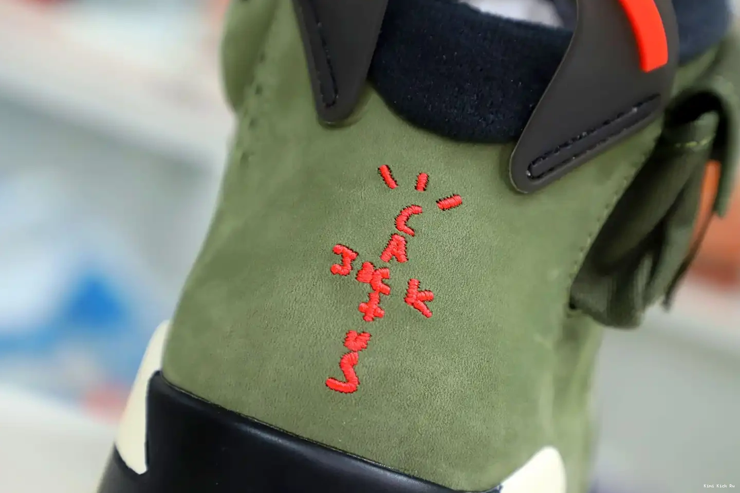 X RETRO JORDAN 6 Kimikick 'OLIVE' SCOTT TRAVIS AIR 0814